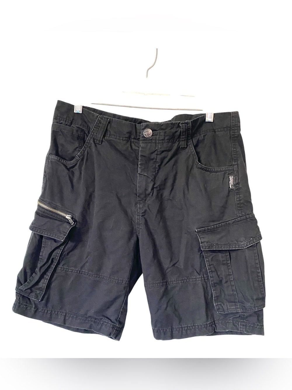 Silver Jeans Men’s Black Collin 4122 Cotton Cargo shorts size 32